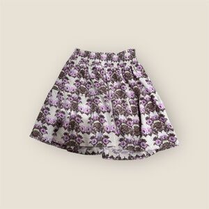 Kate Quinn Purple and White Floral Skater Skirt